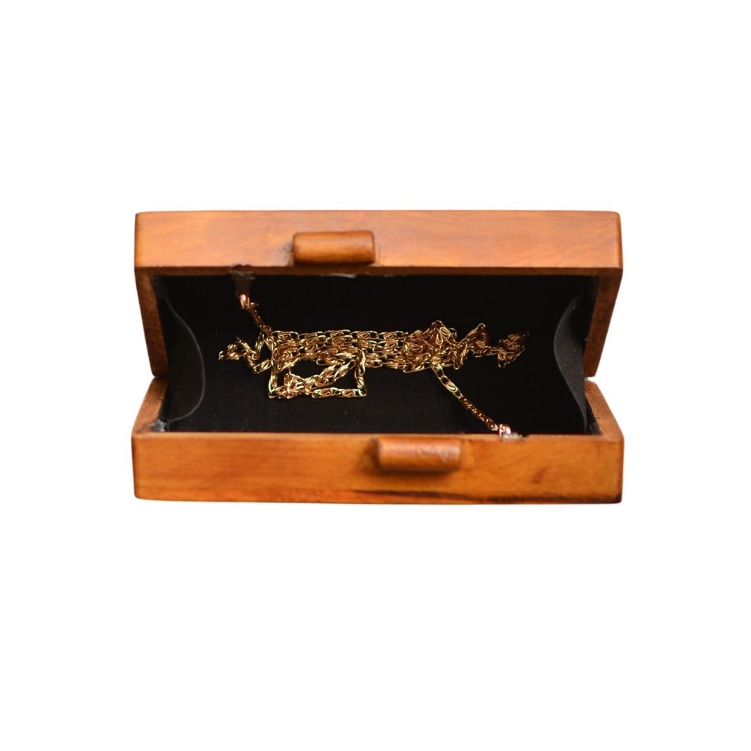 Printed Fabric Wooden Box Clutch for Women
