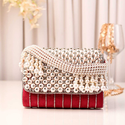 Pearl Swarovski Party Handbag
