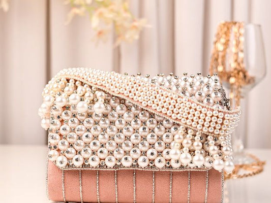 Pearl Swarovski Party Handbag