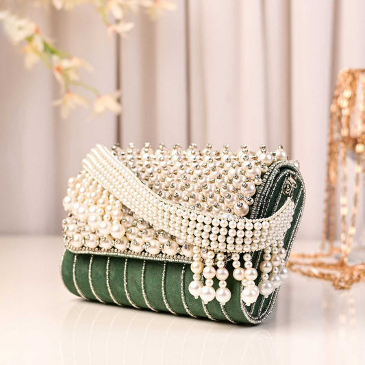 Pearl Swarovski Party Handbag